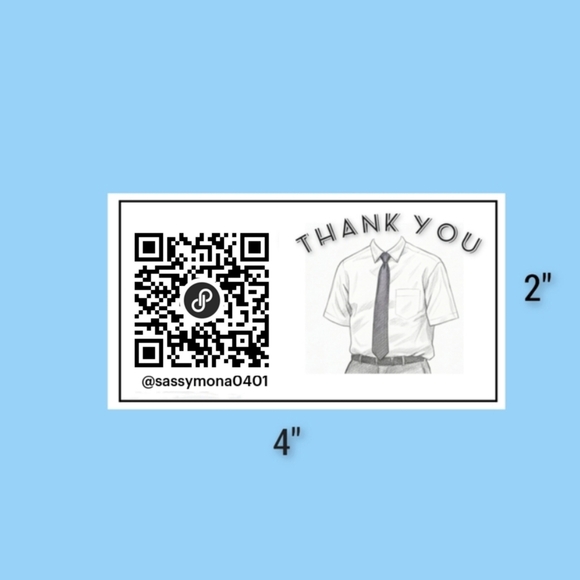 QR Thank You Closet Stickers 2x4 50 Custom Handcrafted Your Choice Design - Picture 10 of 15
